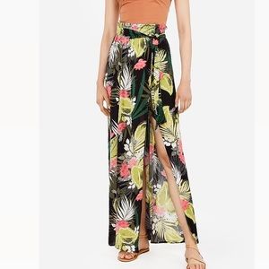 Super High Waisted Wrap Maxi Skirt